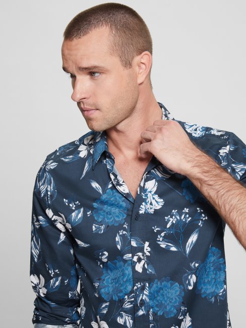 Camélia Cascade Chemises Guess Luxe Camélia Cascade Bleu