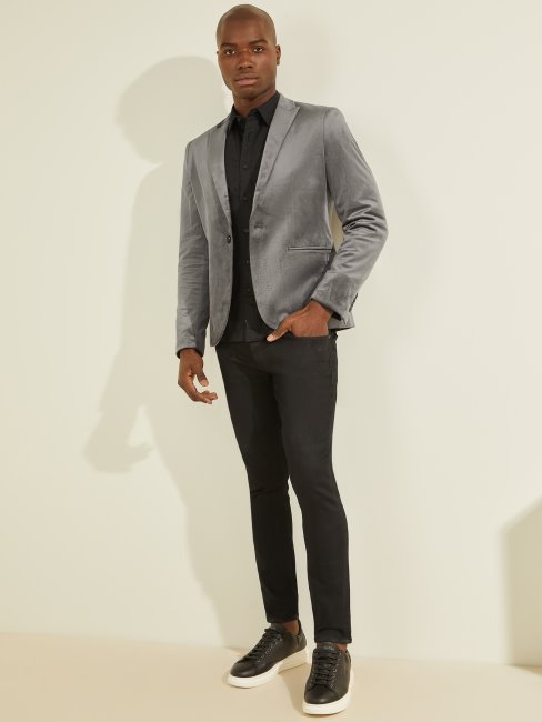 Guess Blazer En Velours Fulham Stone Isle