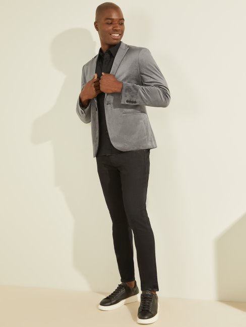 Guess Blazer En Velours Fulham Stone Isle