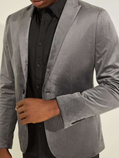 Guess Blazer En Velours Fulham Stone Isle