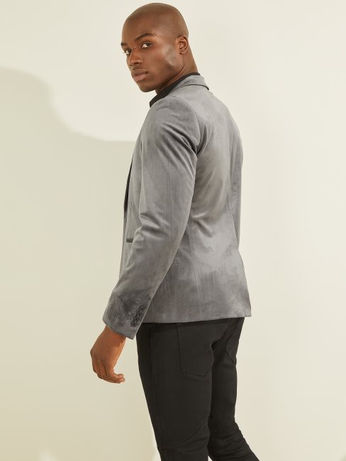 Guess Blazer En Velours Fulham Stone Isle