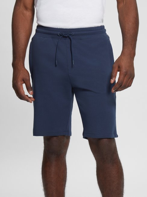 Guess Eco Arlo Logo Tape Short Soie Bleu