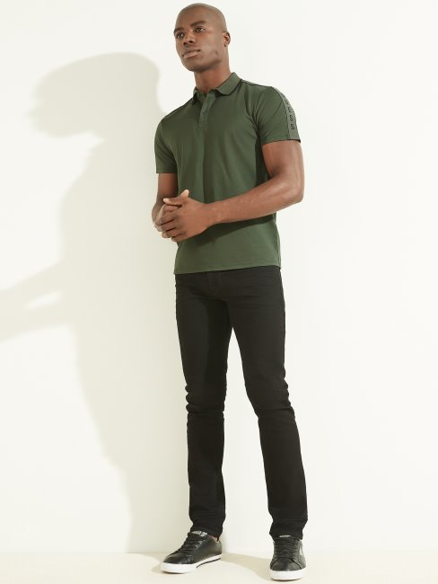Polo Paul Pique Tape Guess Jungle Greens