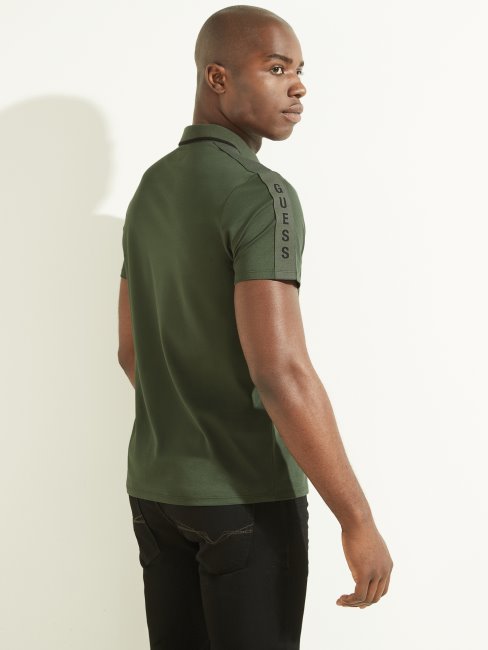Polo Paul Pique Tape Guess Jungle Greens