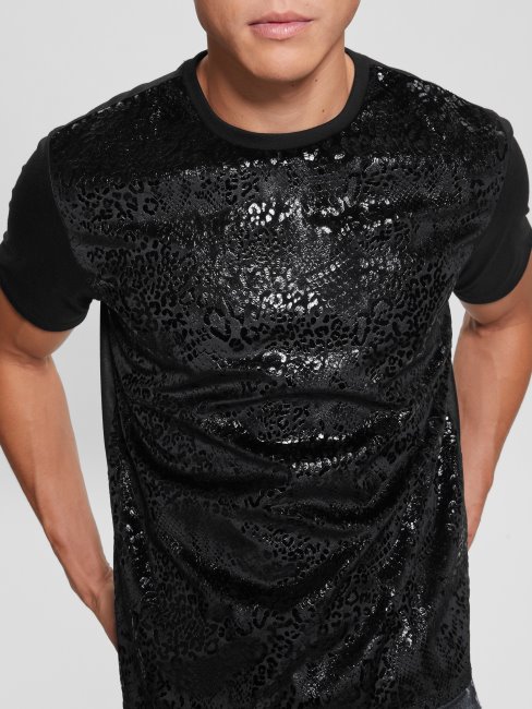 Tee Shirt Noir Jet Guess Alameda Serpent