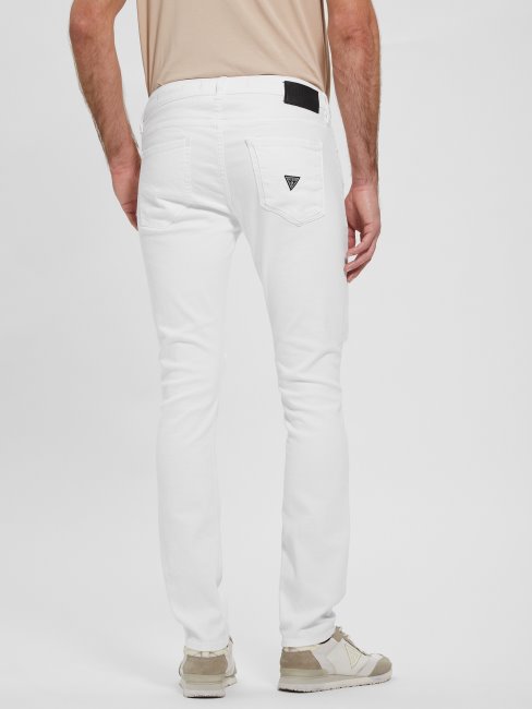 Guess Optic White Destroy éco Jeans Skinny Déchiré