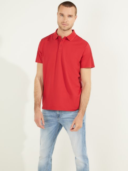 Guess Chili Rouge Paul Pique Tape Polo
