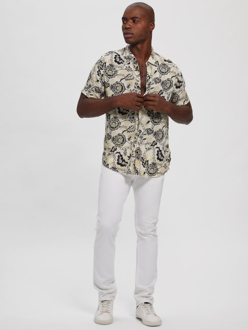 Chemise De Jardin Verrouillé En Rayonne écologique Guess Jardin Verrouillé