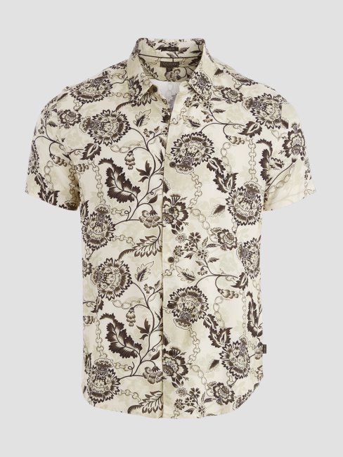 Chemise De Jardin Verrouillé En Rayonne écologique Guess Jardin Verrouillé