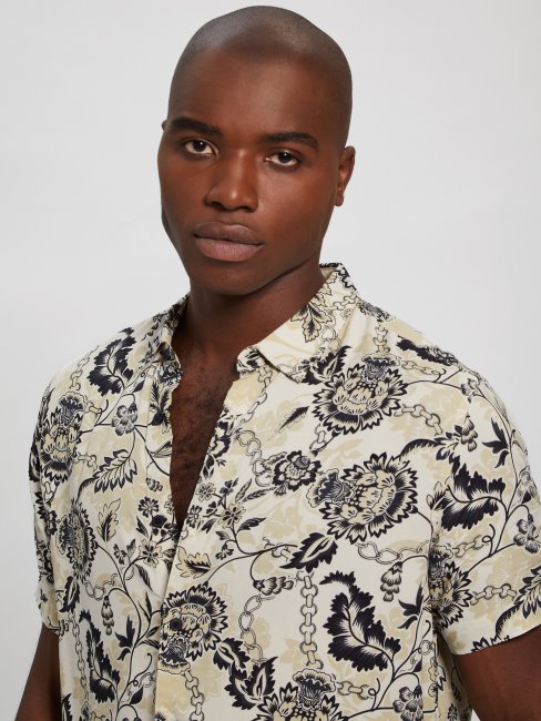 Chemise De Jardin Verrouillé En Rayonne écologique Guess Jardin Verrouillé