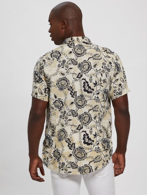 Chemise De Jardin Verrouillé En Rayonne écologique Guess Jardin Verrouillé