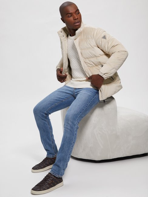 Pasadena Stone Veste Matelassée En Velours De Luxe Guess