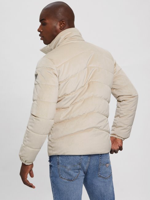 Pasadena Stone Veste Matelassée En Velours De Luxe Guess