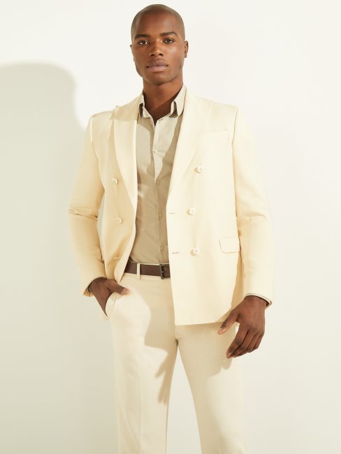 Guess Blazer Crème Brûlée éco à Double Boutonnage