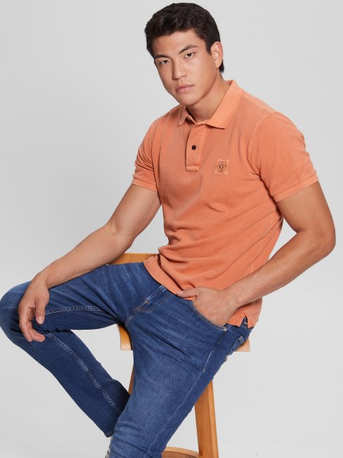 Guess Island Polo Délavé Au Coucher Du Soleil