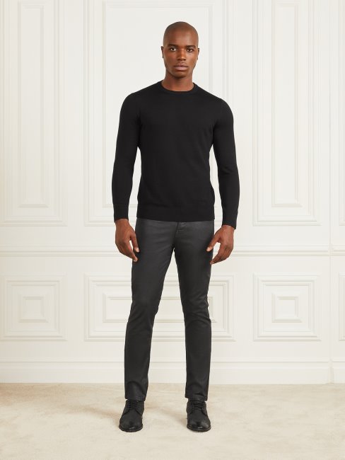 Orlando Jeans Guess Effet Cuir Noir