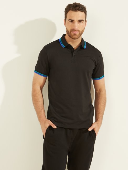 Polo Sport Piqué Noir Jet Guess