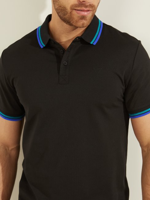 Polo Sport Piqué Noir Jet Guess