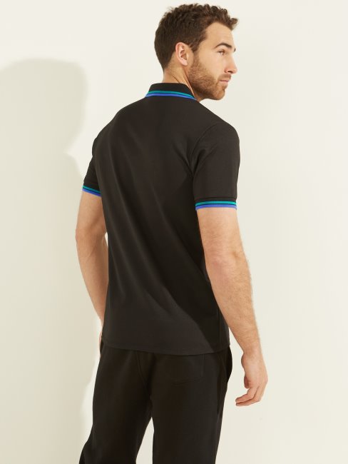 Polo Sport Piqué Noir Jet Guess