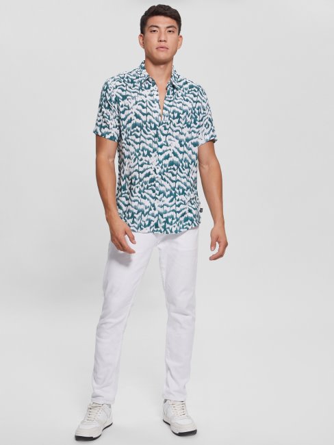 Chemise Ikat En Rayonne écologique Ikat à Chevrons Guess