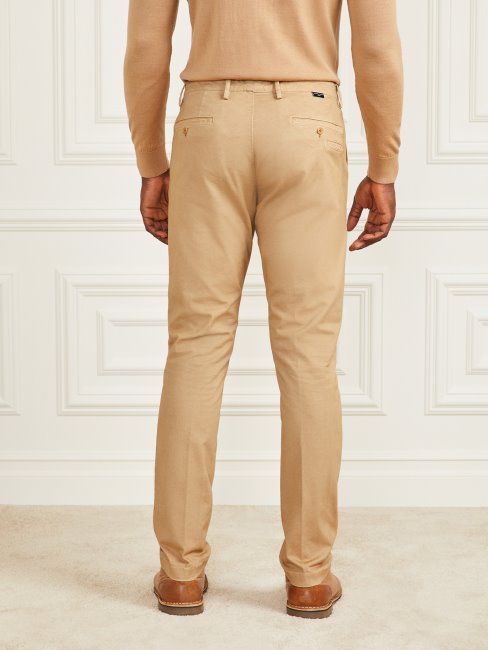 Guess Eco Hugh Easy Pantalon Chinois Taupe Grillé