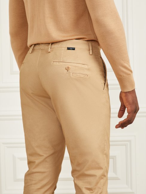 Guess Eco Hugh Easy Pantalon Chinois Taupe Grillé