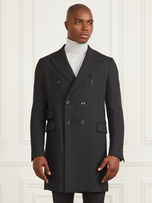 Manteau Croisé De Soirée Guess Noir De Jais