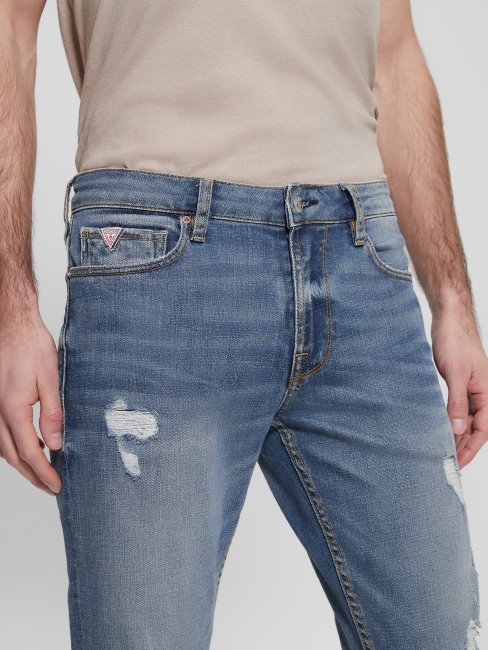 Guess Jean Fuselé Effet Vieilli Délavé Léger