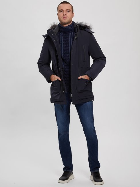 Parka Matelassée Eco Technique Guess Bleu élégant
