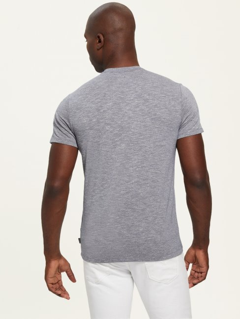 T-shirt En Jersey Bleu Soie Guess Poulain