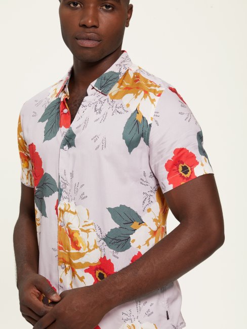 Guess Coquelicots Et Pivoines Chemise éco Coquelicots Imprimé