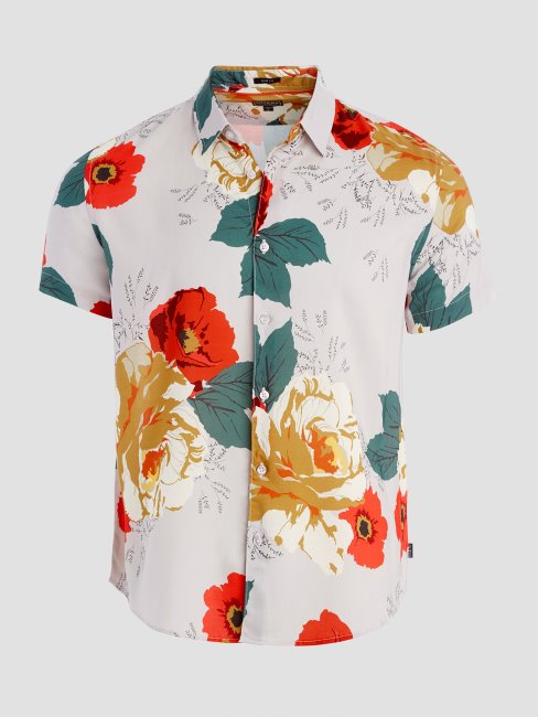 Guess Coquelicots Et Pivoines Chemise éco Coquelicots Imprimé