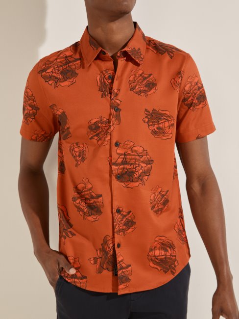 Chemise Florale De Luxe à Imprimé Album Vinyle Guess