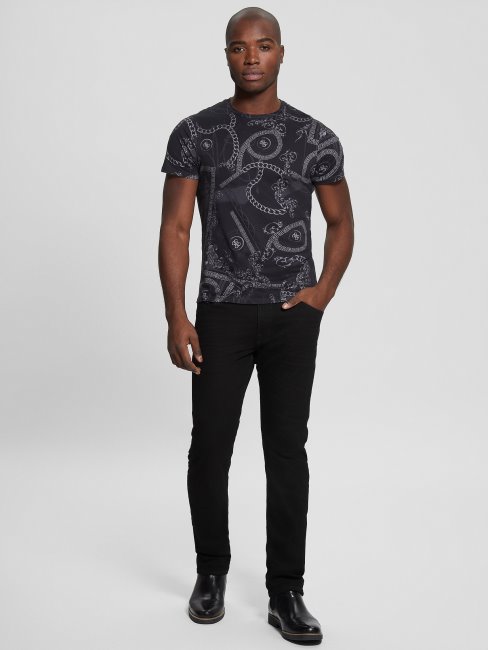 Tee Shirt Jet Noir Multi Guess Eco Quattro G