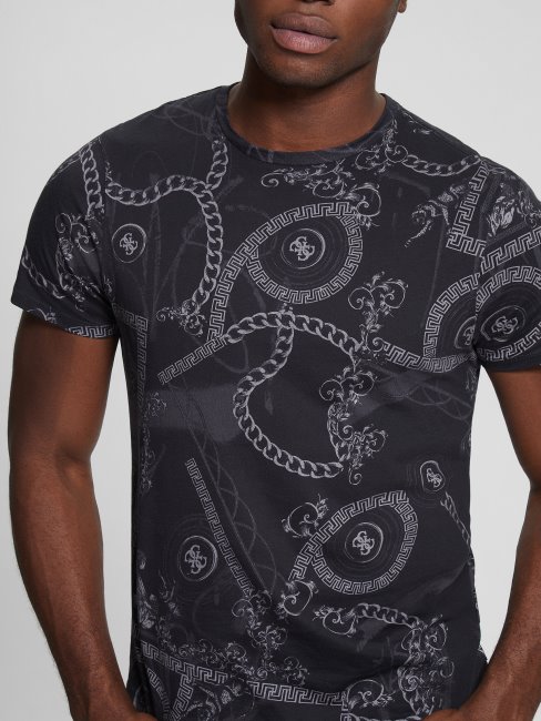 Tee Shirt Jet Noir Multi Guess Eco Quattro G