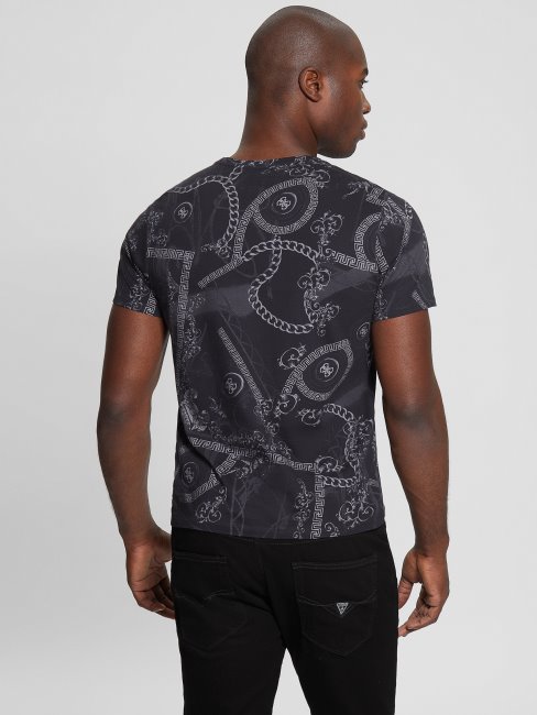 Tee Shirt Jet Noir Multi Guess Eco Quattro G