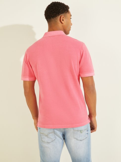 Polo Guess Rose Lueur Rose Délavé