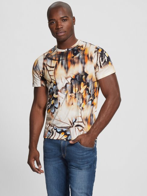 Tee-shirt éco Papillons Flous Devinez Multi Blanc Pur