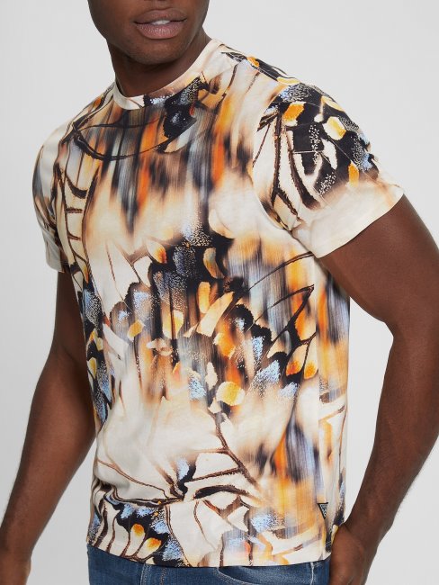 Tee-shirt éco Papillons Flous Devinez Multi Blanc Pur