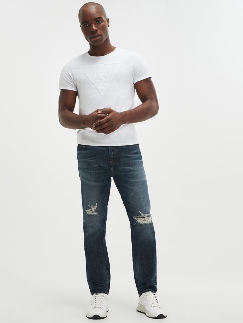 Jean Fuselé Décontracté à Effet Usé Guess Globetrotter