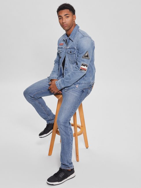Veste En Denim à Patchs Dillon Alpin Air De Guess