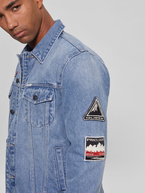 Veste En Denim à Patchs Dillon Alpin Air De Guess