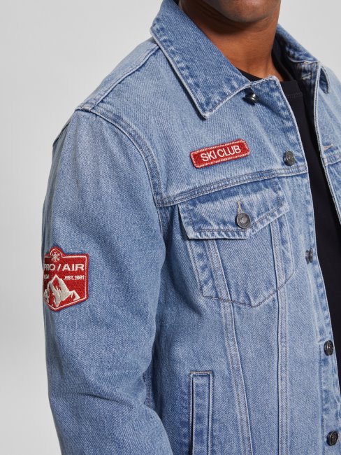 Veste En Denim à Patchs Dillon Alpin Air De Guess