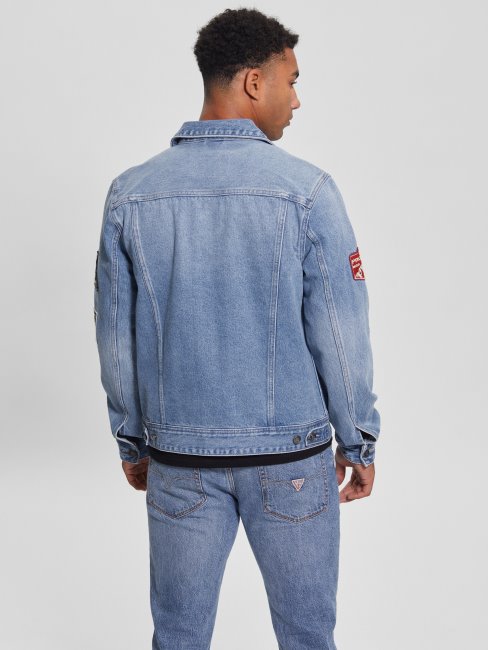 Veste En Denim à Patchs Dillon Alpin Air De Guess