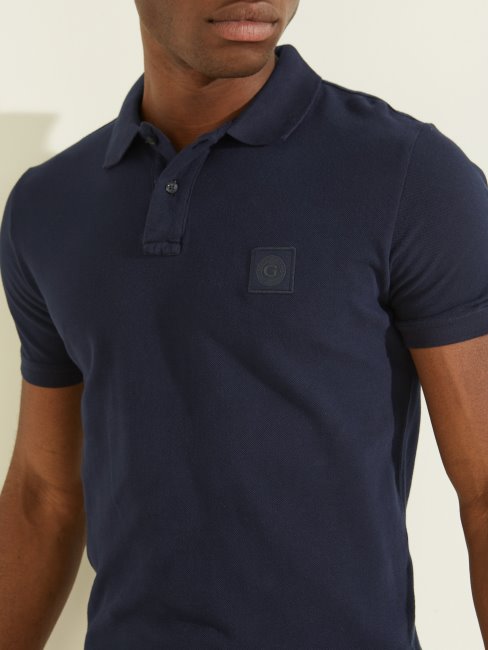 Polo Bleu Délavé élégant Guess