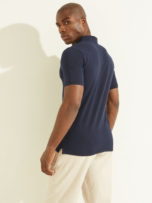 Polo Bleu Délavé élégant Guess