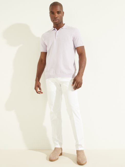 Pantalon Chino Guess Eco New Original Blanc Salé