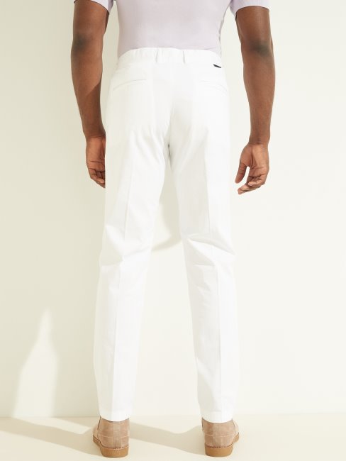 Pantalon Chino Guess Eco New Original Blanc Salé