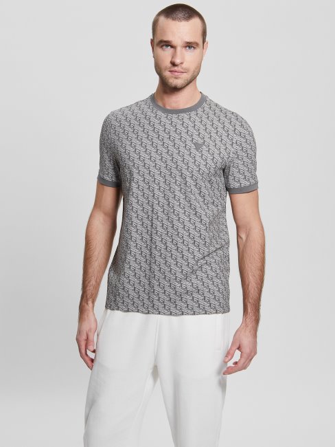 Tee Shirt Guess Macro G Cube Gris-noir Eco Colin Logo