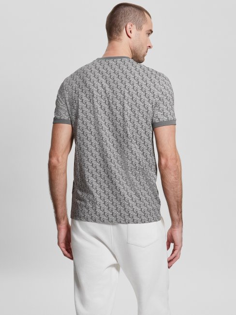 Tee Shirt Guess Macro G Cube Gris-noir Eco Colin Logo